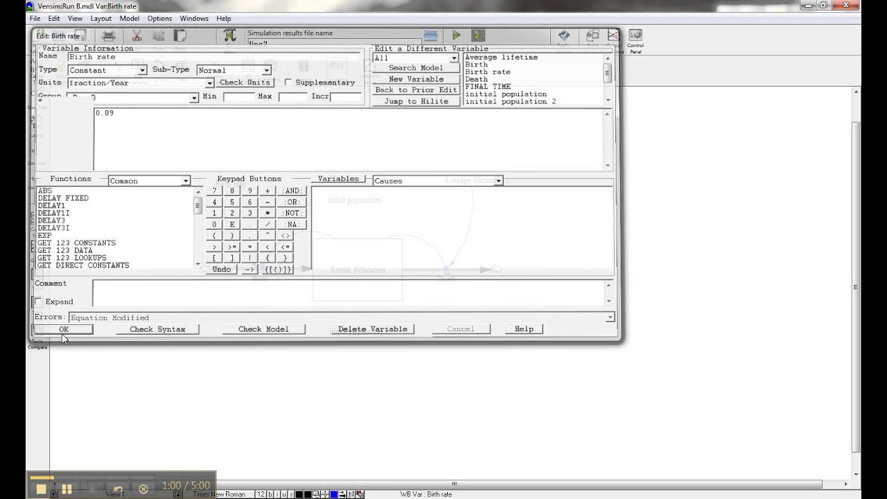 How to make the chart of 2 scenarios in Vensim