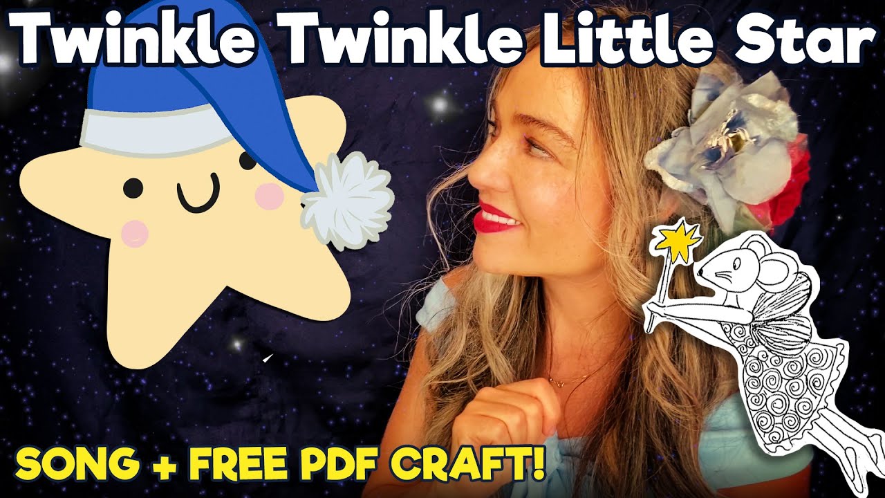 Twinkle Twinkle Little Star + Lyrics Popular Nursery Rhyme Bedtime Lullaby Kids Preschool Learning