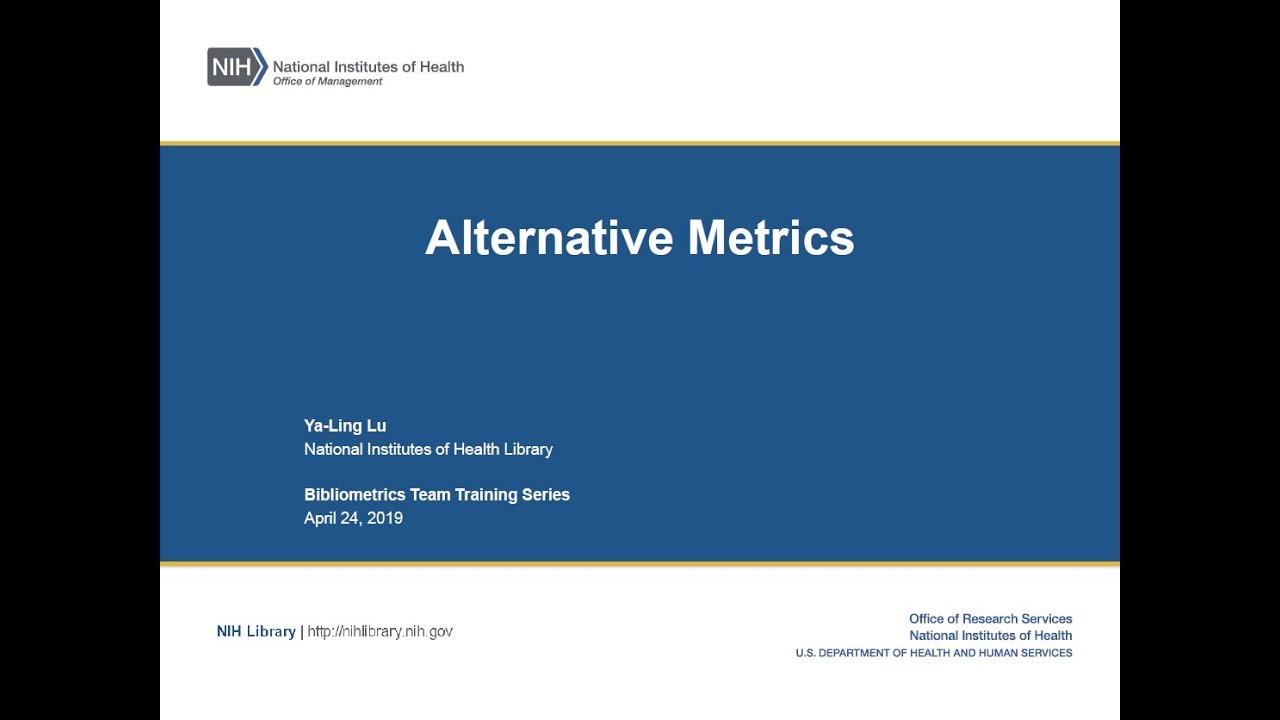 Week 12: Altmetrics