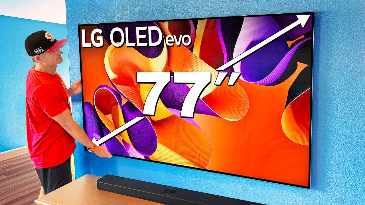 Huge 77" OLED TV installed Cleanly w/ Power Box