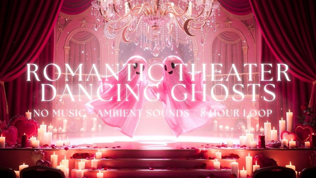 Pink Ghosts Dancing by Candlelight 🕯️✨I Romantic Theatre Ambience 🎭💗🎭💗
