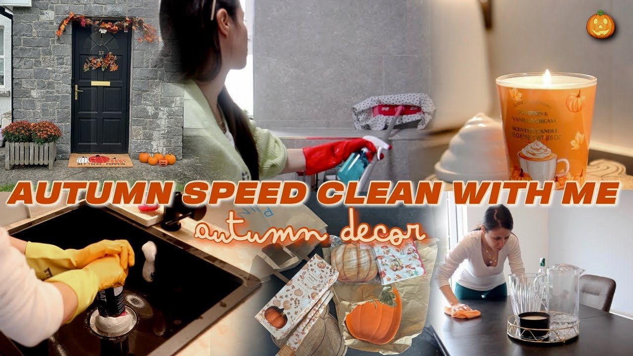 AUTUMN SPEED CLEAN WITH ME + DECOR | CLEANING MOTIVATION & SEASONAL DECORATIONS | GIULIA CENCE