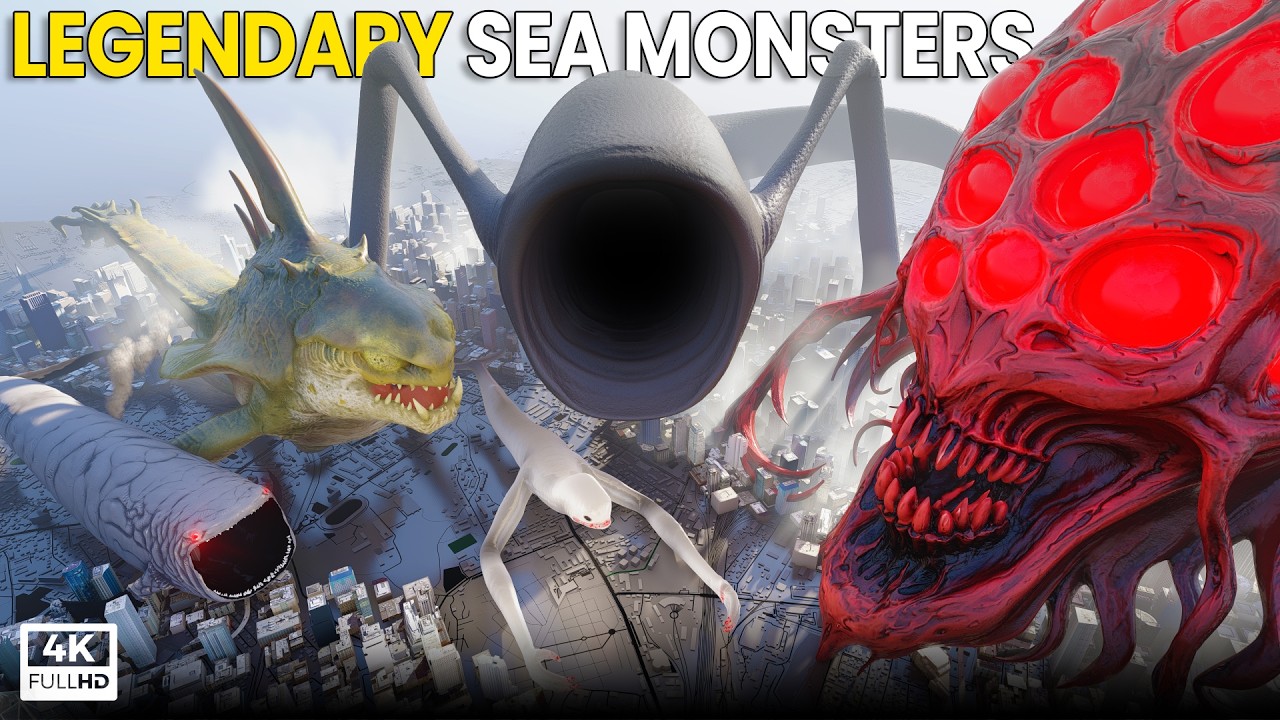 3D Legendary Sea Monsters Size Comparison 2026 | WORLD EATER VS SEA EATER