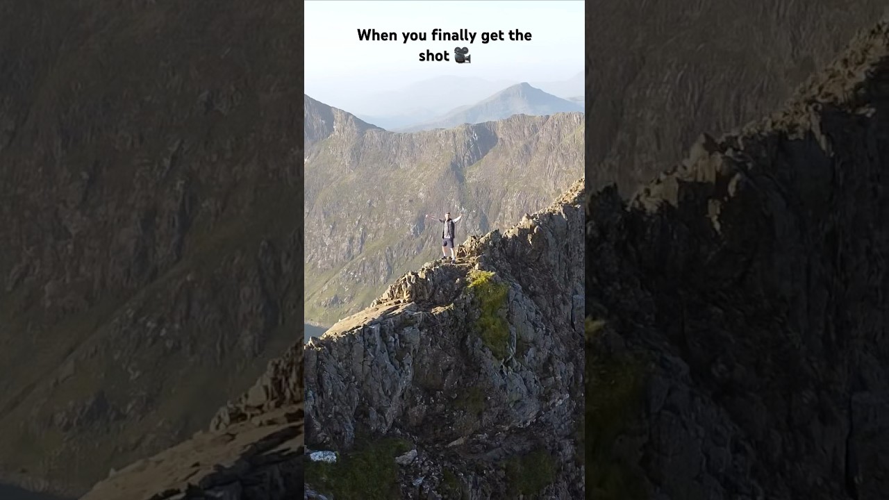 When you finally get the shot - Crib Goch 
