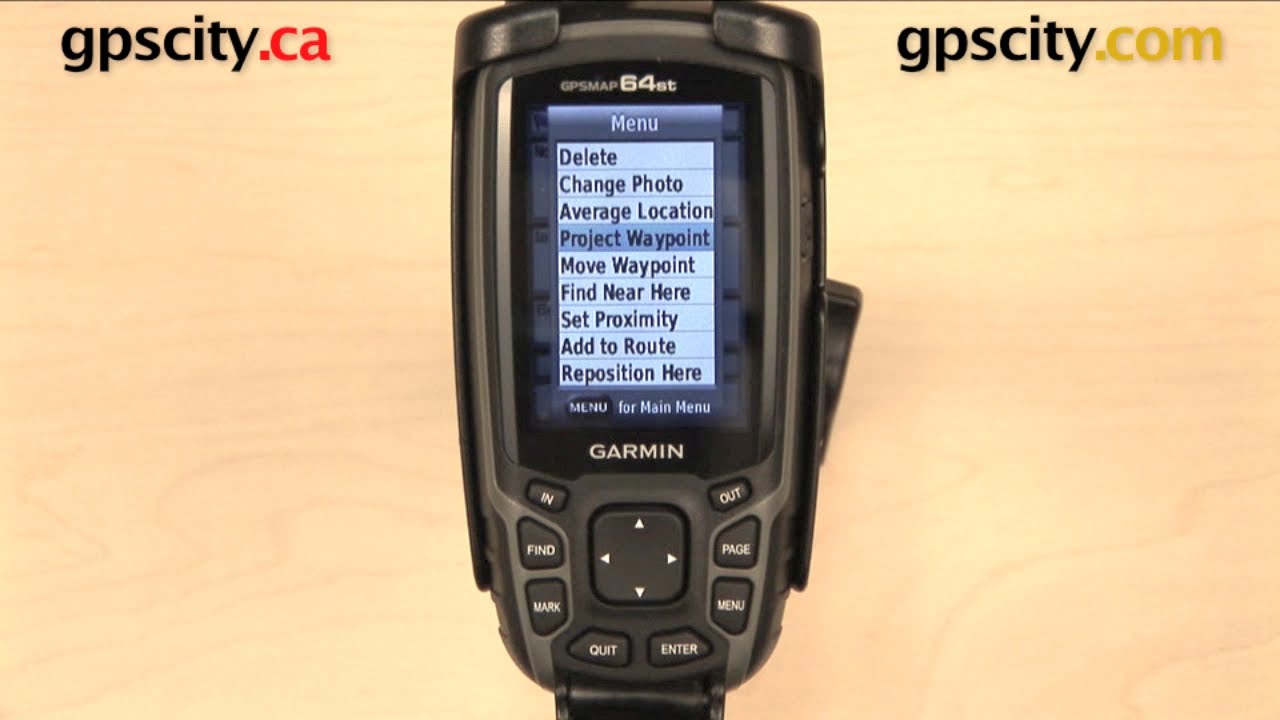 Garmin GPSMAP 64 Series: Marking & Managing Waypoints with GPS City