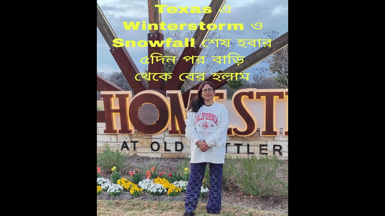 Texas এ Winterstorm ও Snowfall শেষ হবার ৫দিন পর বাড়ি থেকে বের হলাম 🌲🍁🌲🍁🍁