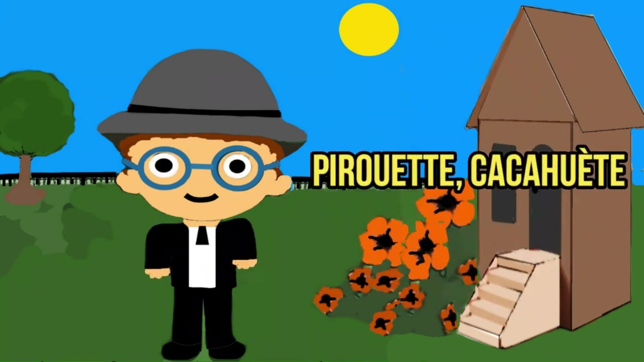 PIROUETTE CACAHUÈTE, COMPTINE, comptine avec paroles, il était une comptine