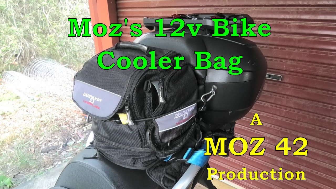 Moz's 12 volt bike cooler bag.