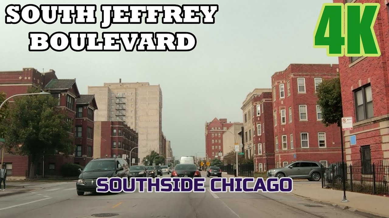 South Jeffrey Boulevard: Driving in Southside Chicago: 4K: Streets of the Americas