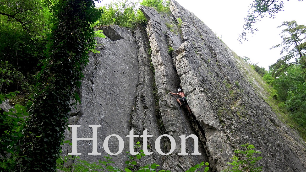 Rots klimmen in Hotton Belgie: Stijn klimt Lucas (5a) (2018)