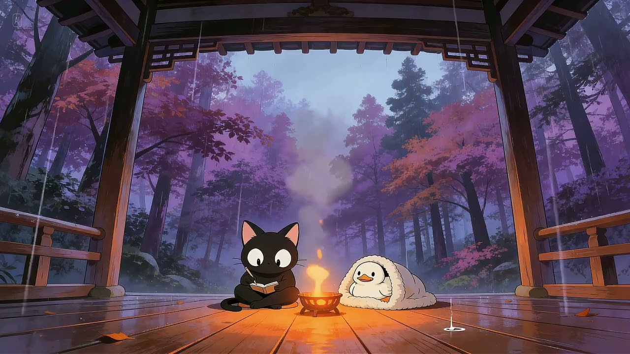You are safe and sound Let the rain wash away the day ☔🍂 Cozy Rainy Night Japanese Lo-fi for Study