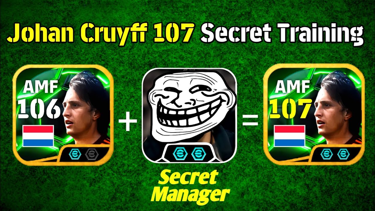Johan Cruyff 107 Rated Training efootball 2026✨|| How To Train 107 Johan Cruyff 107 efootball 2026