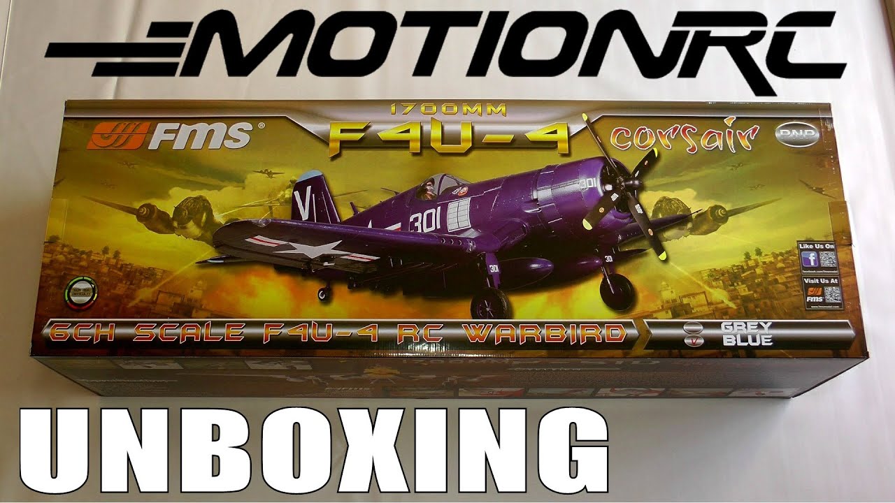 MotionRC / FMS F4U CORSAIR 1700mm Unboxing In HD Part 1 of 3