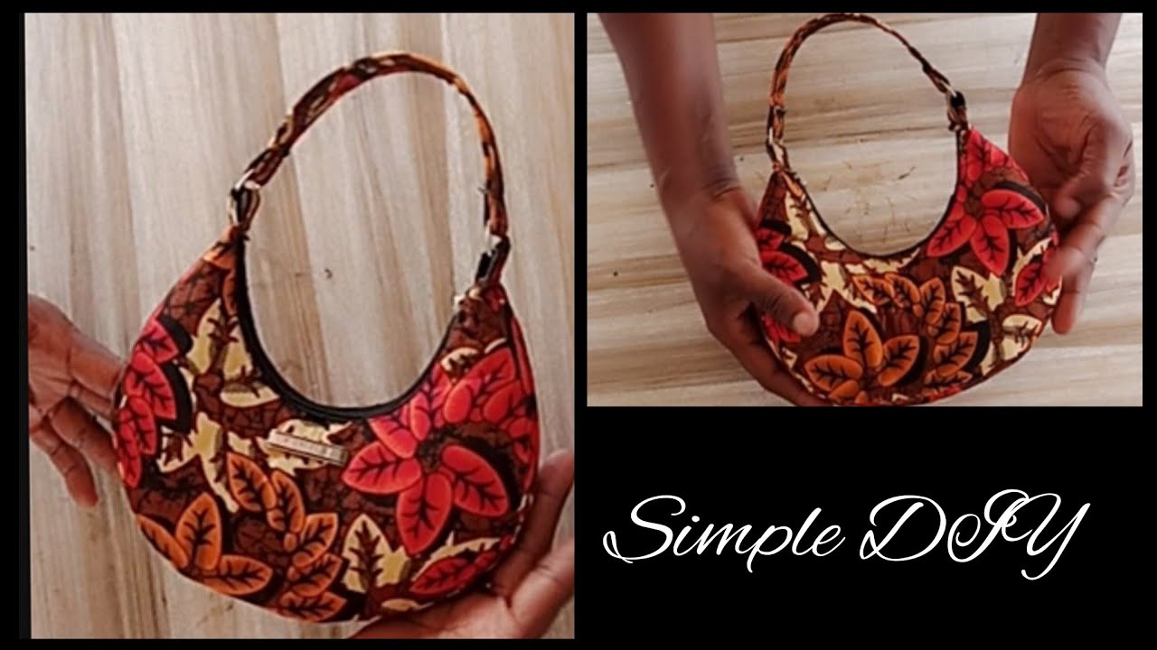 How to make half-moon bag // DIY half-moon mini bag // Half-moon purse