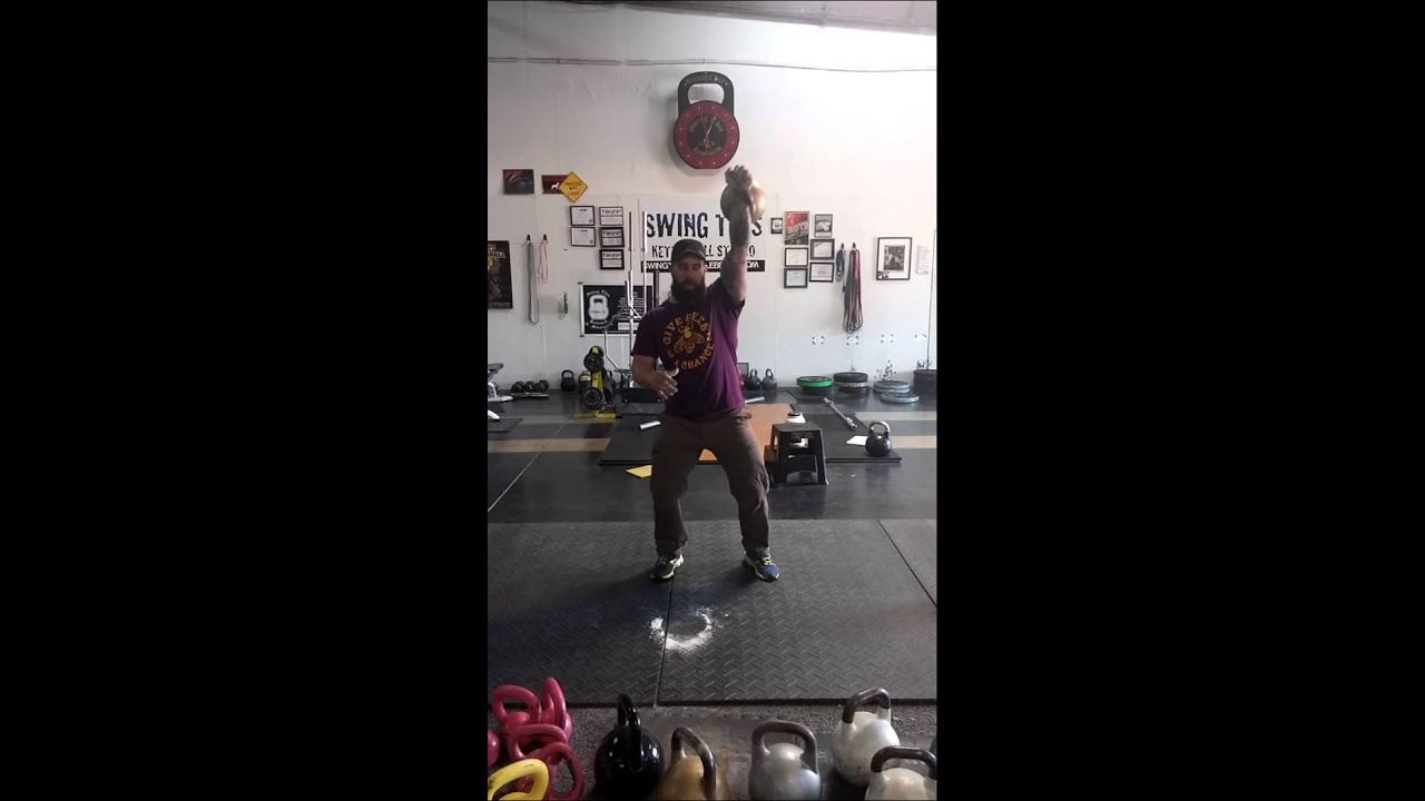 Joe Daniels 48kg Kettlebell Snatch 20 rep left arm