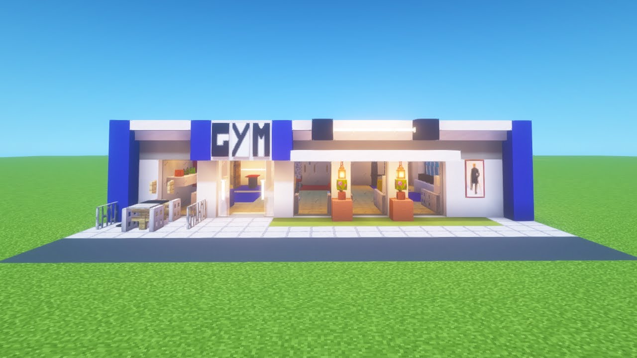 Minecraft Tutorial: How To Make A Small Modern Gym 