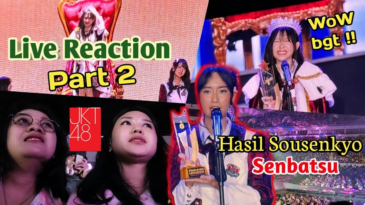 [ LIVE ] Reaction at Indonesia Arena Hasil Sousenkyo JKT48 2024 Senbatsu #Sukinanda