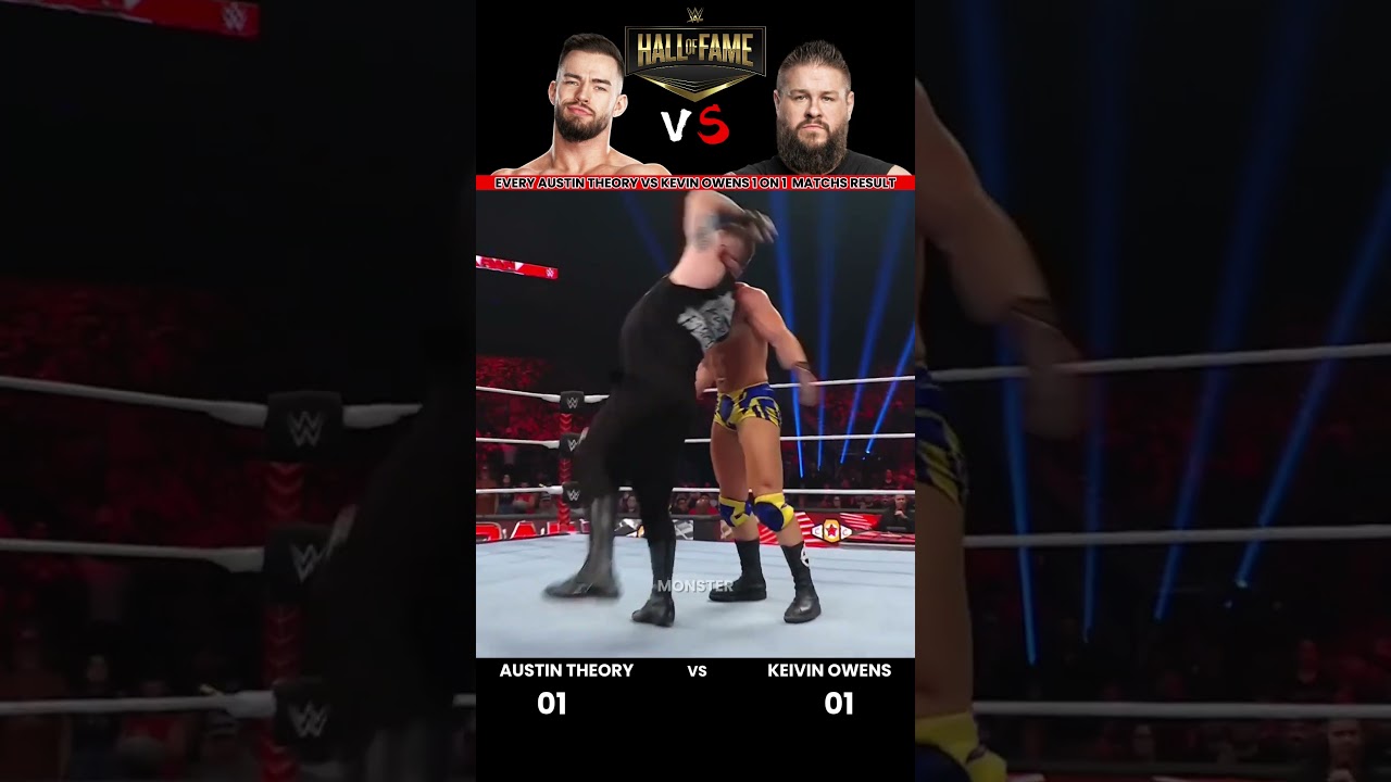 Результаты матчей 1 на 1 Остина Теори против Кевина Оуэнса 💥 #wwe