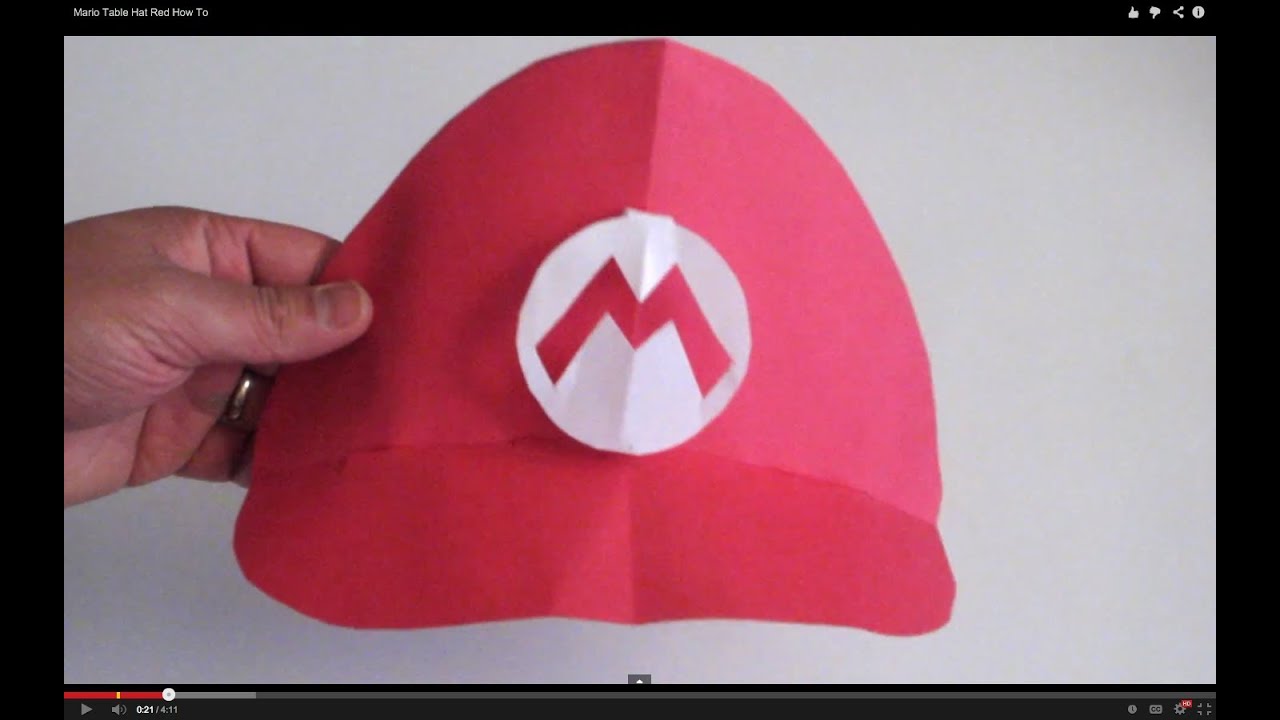 Mario Original Red Hat Color Paper Tutorial - Lana3LW