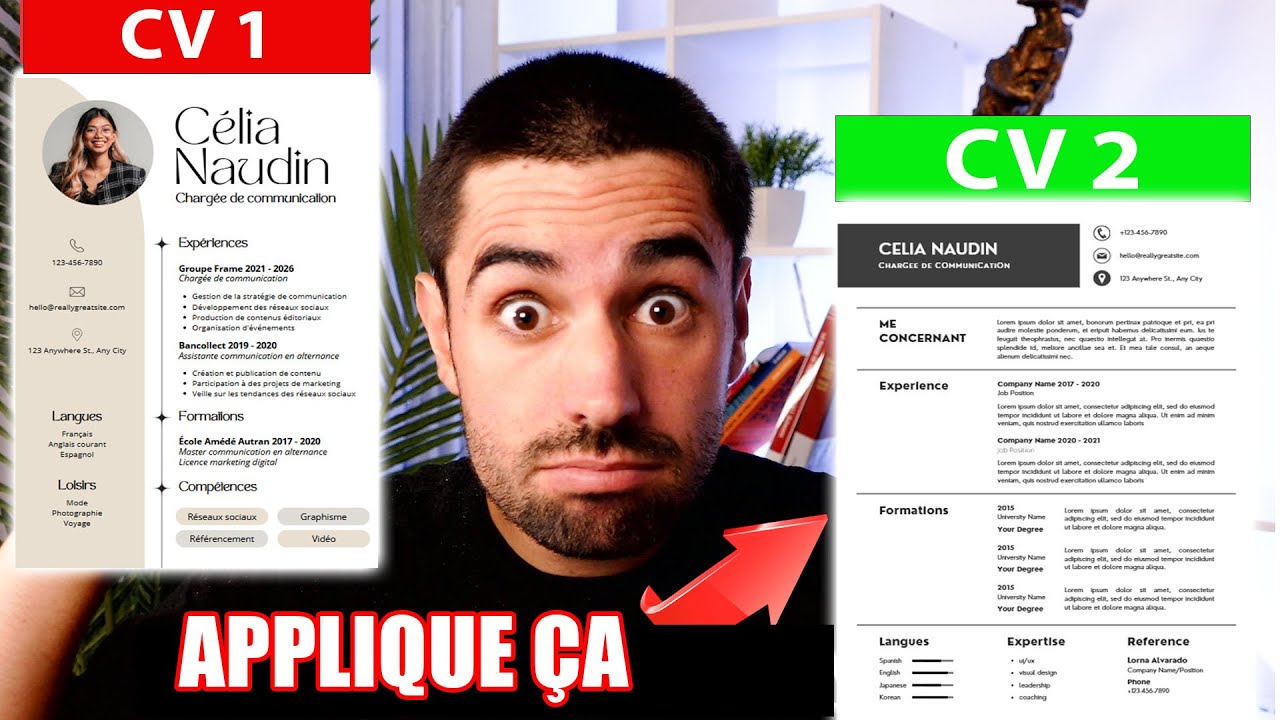 Comment avoir le MEILLEUR CV  - Postuler avec 2 CV
