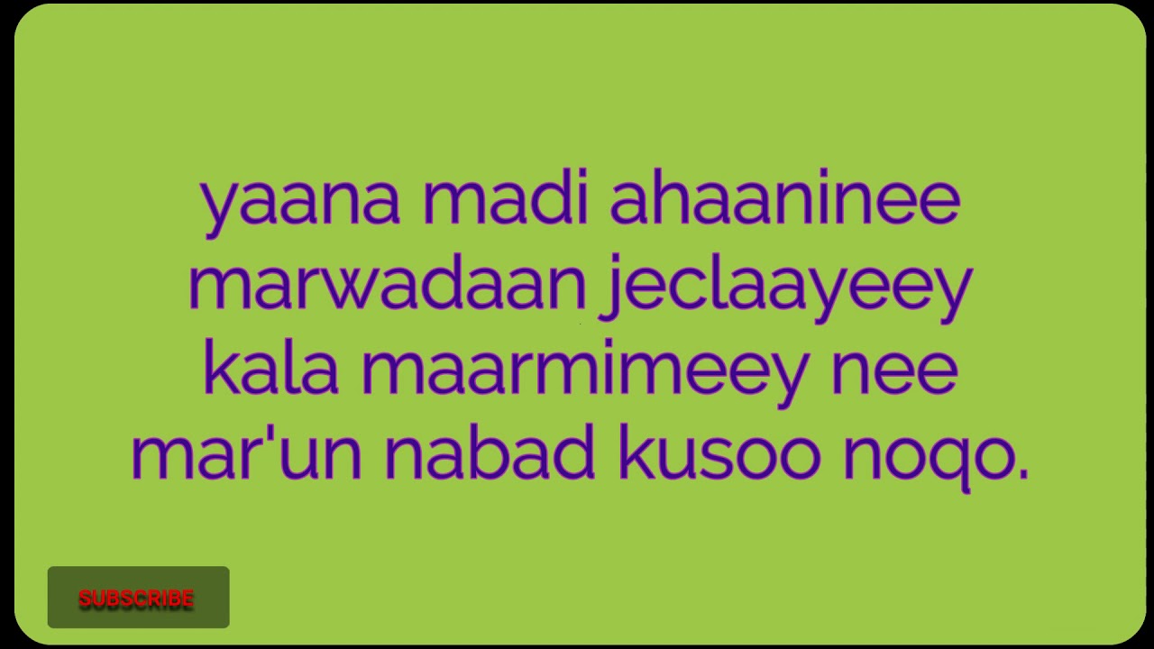 1 heestii muxubo tijaabi codkaaga