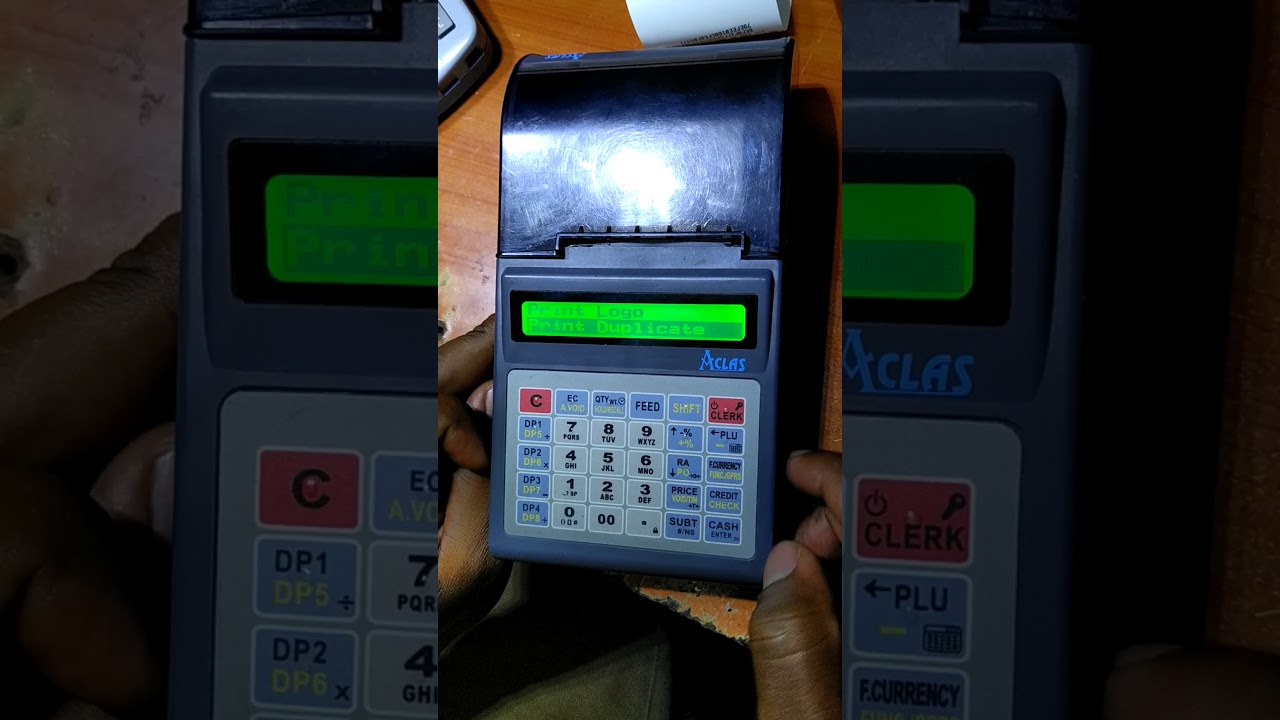How to print duplicate receipt on ACLAS CRV5X cash register
