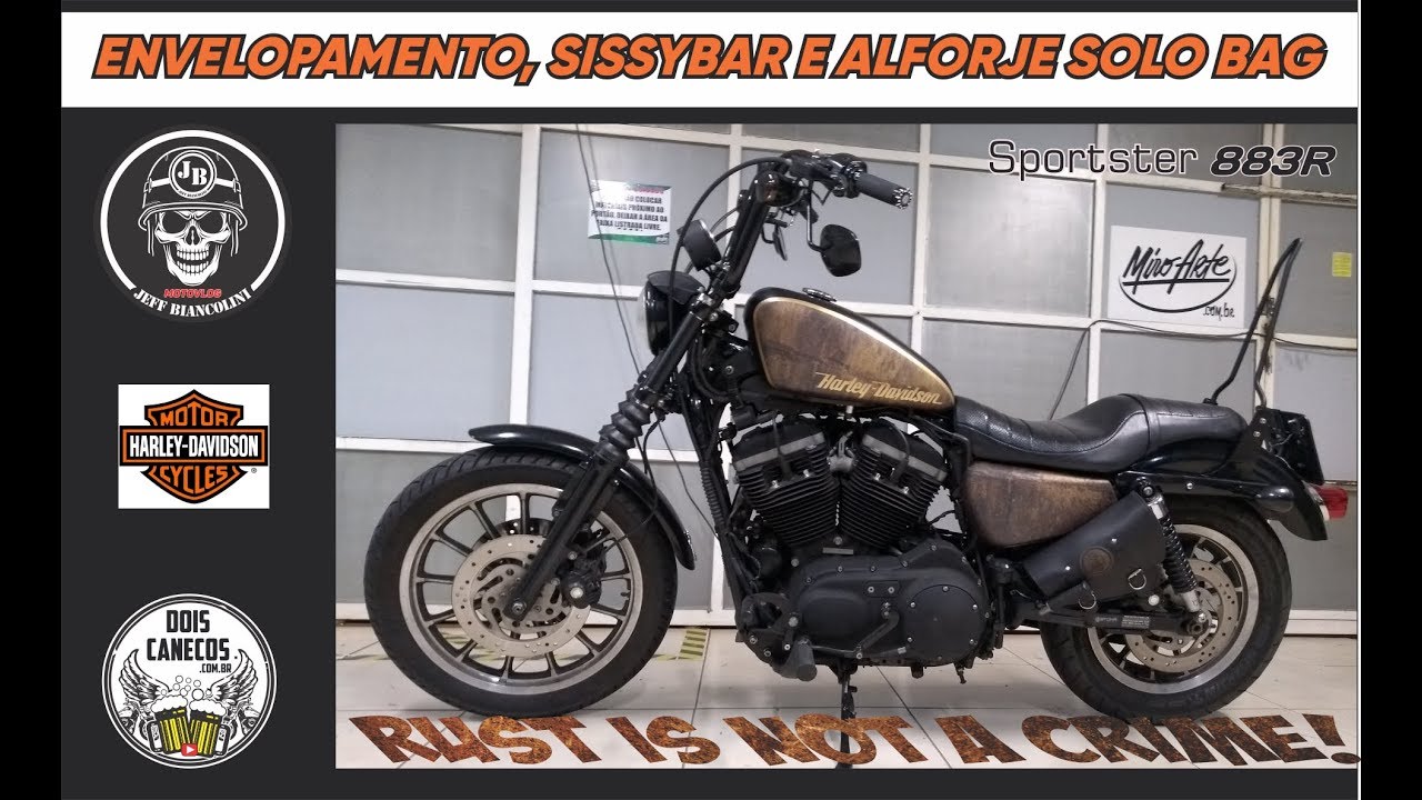ENVELOPAMENTO / SISSYBAR / ALFORGE SOLOBAG - HARLEY DAVIDSON SPORTSTER 883R