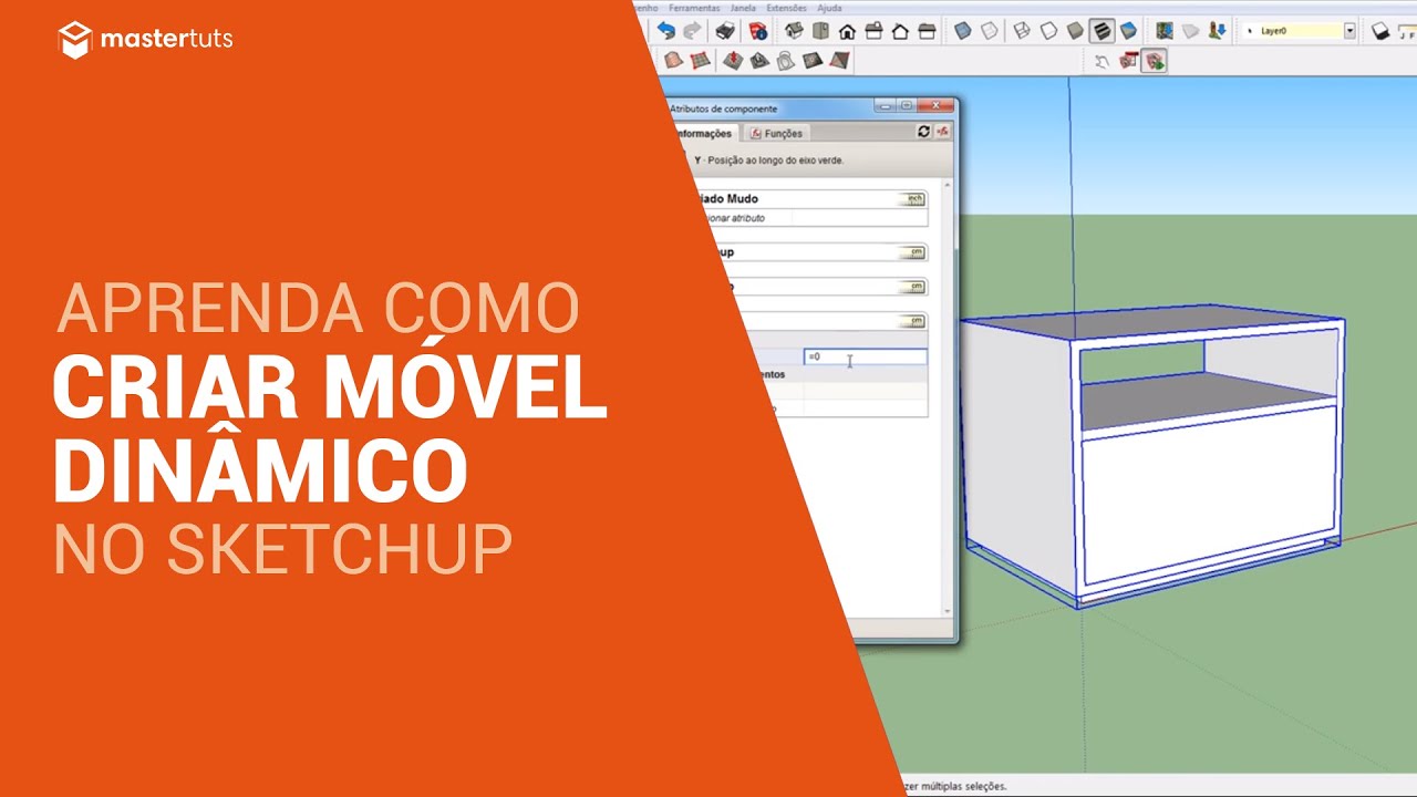 SketchUp | Como Criar Móvel Dinâmico De Forma Prática No Sketchup