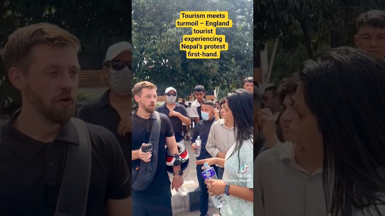 Tourism meets turmoil &ndash; England tourist experiencing Nepal&rsquo;s protest first-hand.#trendingshorts