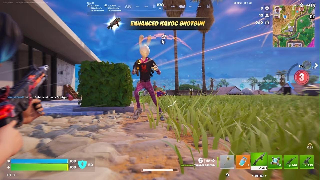 Playing Fortnite blitz