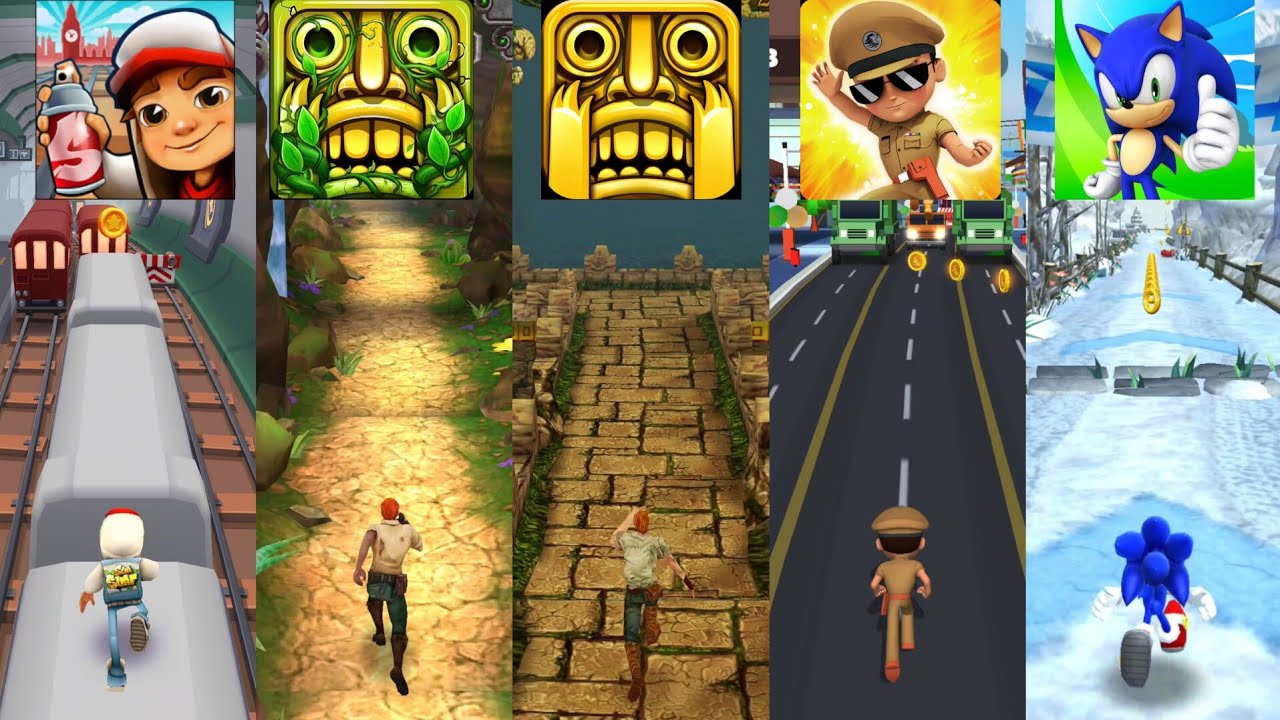 Subway Surfers 🆚 Temple Run 2 🆚 TEMPLE RUN 🆚 Little Singham 🆚 Sonic Dash