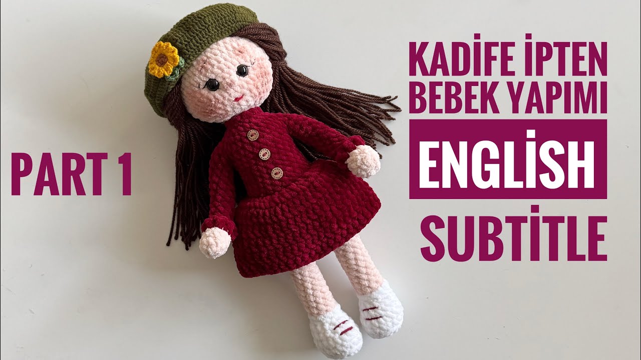 Kadife ipten bebek Yapımı❤️1/4 English Subtitle (arm,leg,kol,bacak) #plushdoll #kadifeiptenbebek