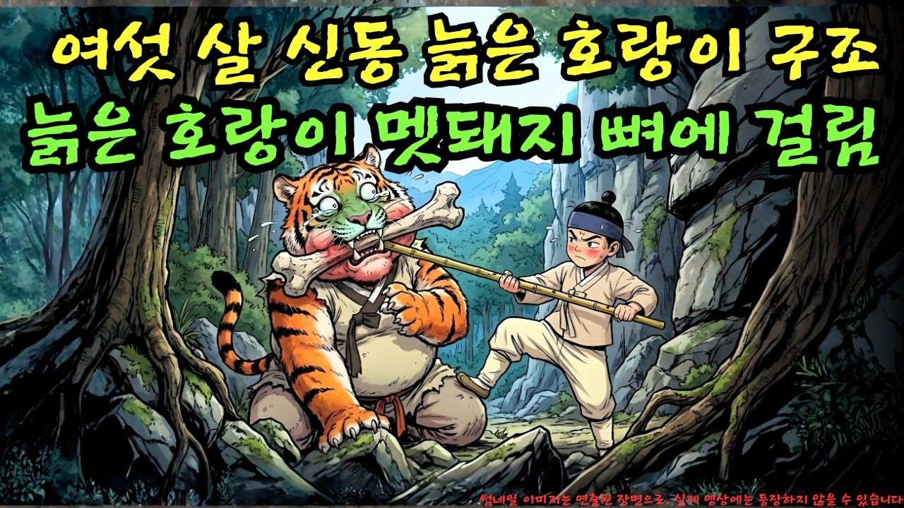 👉 여섯 살 신동이 대나무 피리를 목에 넣어 멧돼지 뼈에 걸린 늙은 호랑이를 구하다... 이 행동은 과연 위험하지 않을까? | 야담 |옛날이야기 |민담 |전설 | 설화
