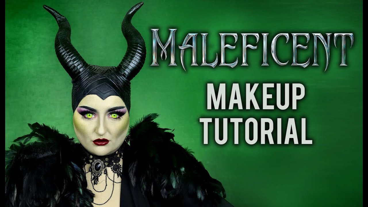 MALEFICENT | HALLOWEEN COSTUME MAKEUP TUTORIAL DISNEY VILLAIN COLLAB W/ ATLEEEEY