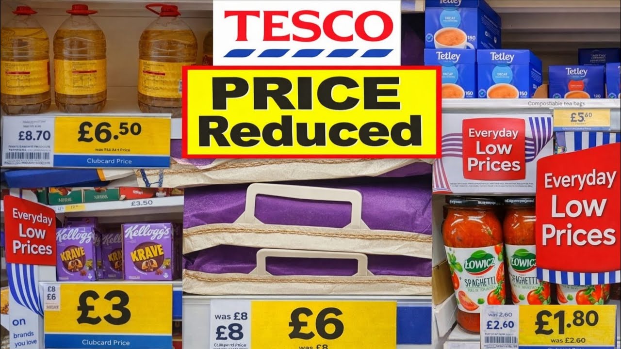 Распродажа Tesco 2026 | Тур по супермаркетам Великобритании | Мука, ​​рис, масло и многое другое ...