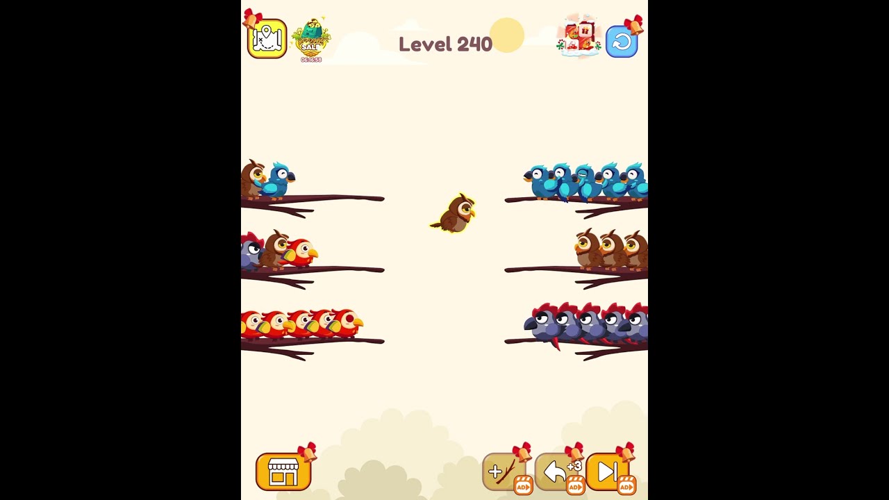 Bird Sort Color Puzzle 240 | Tricky Parrot Sorting Challenge