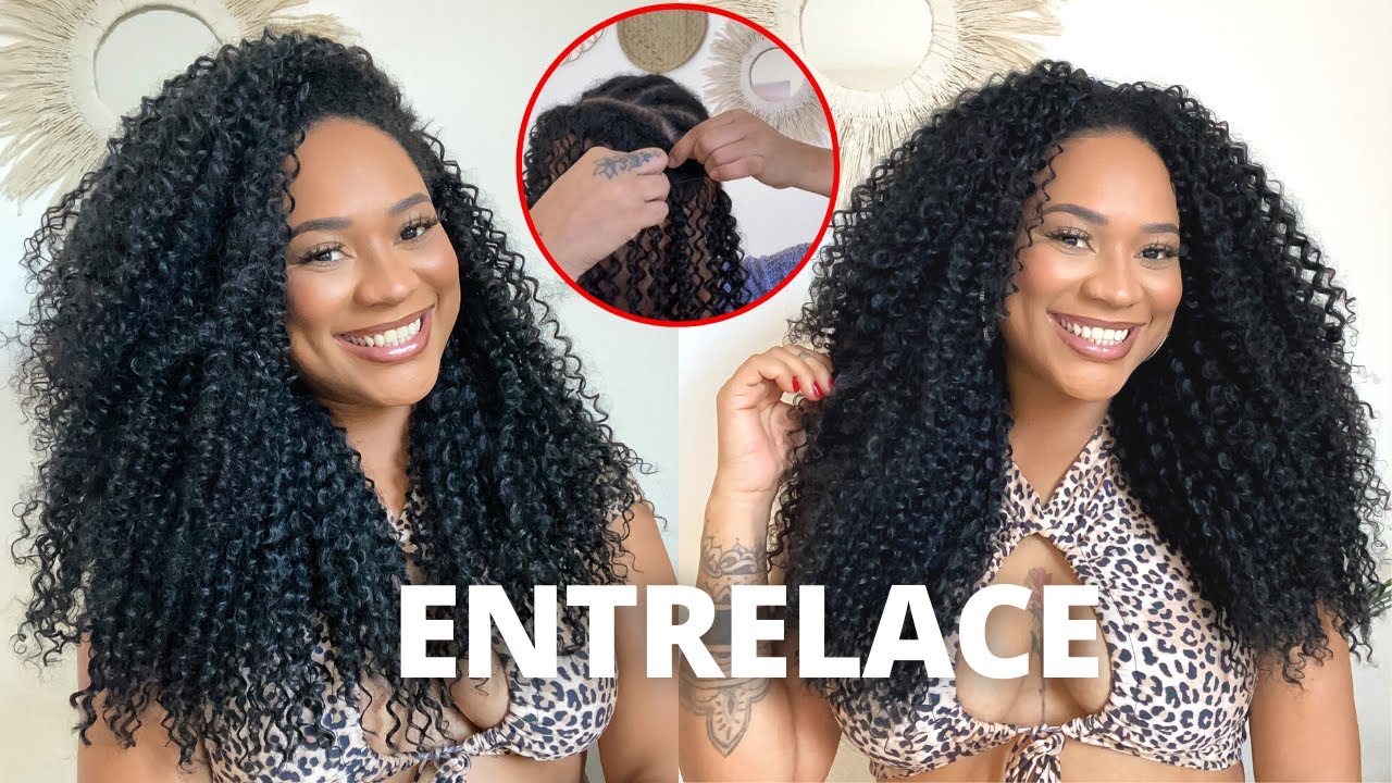 TUTORIAL✨Como fazer Entrelace Cacheado com disfarce