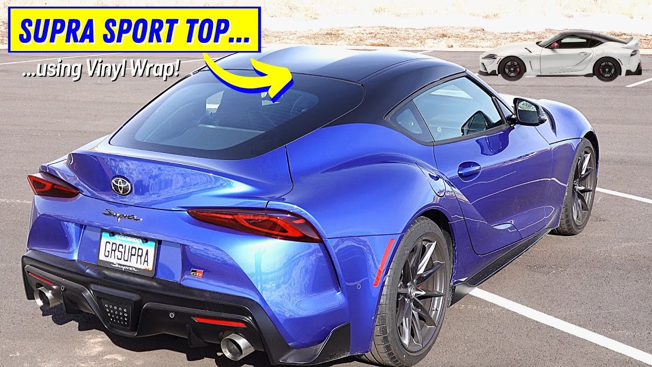 Toyota GR Supra SPORT TOP ROOF Concept! (How-To Vinyl Wrap)
