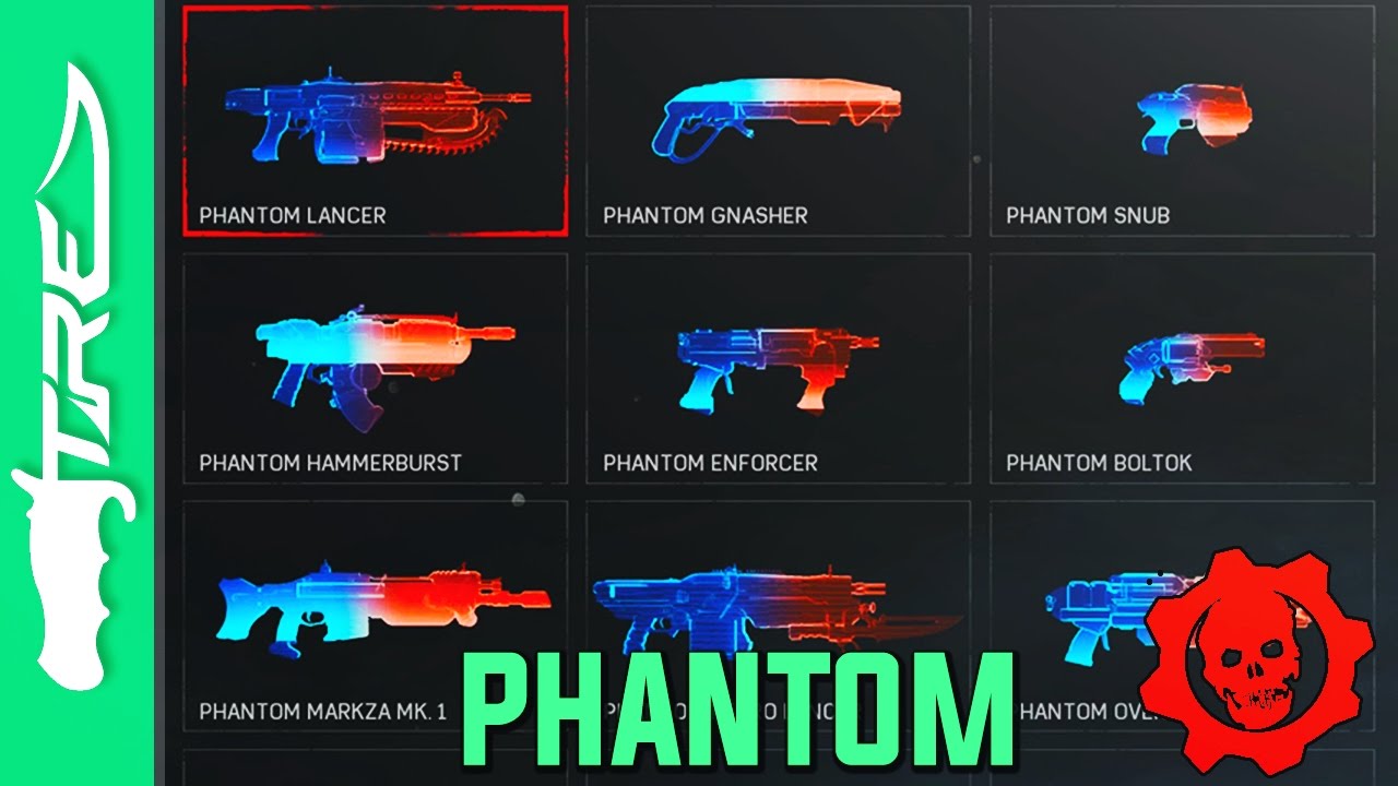 Gears of War 4 - ALL PHANTOM WEAPON SKINS! (Gears of War 4 Phantom Weapon Skin Collection)
