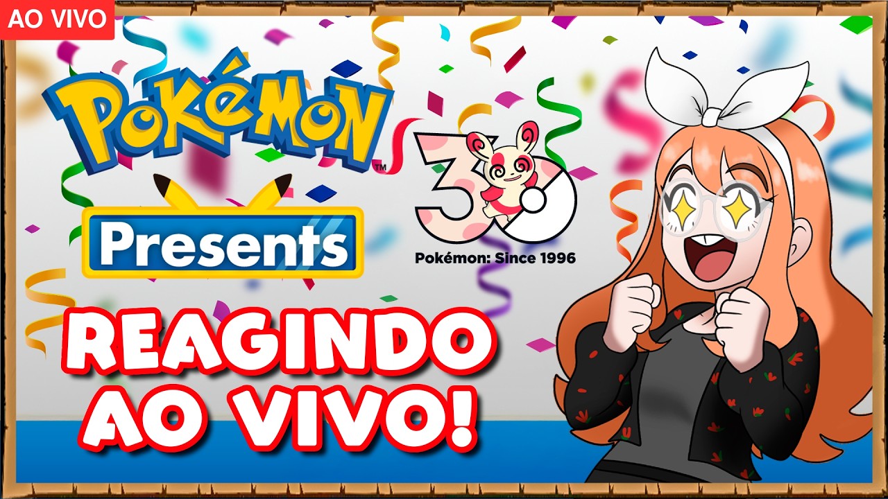 🔴🎉🔥 LIVE POKÉMON PRESENTS - REAGINDO AO VIVO! (POKÉMON DAY DE 30 ANOS!!!) ⚡🎮🎊