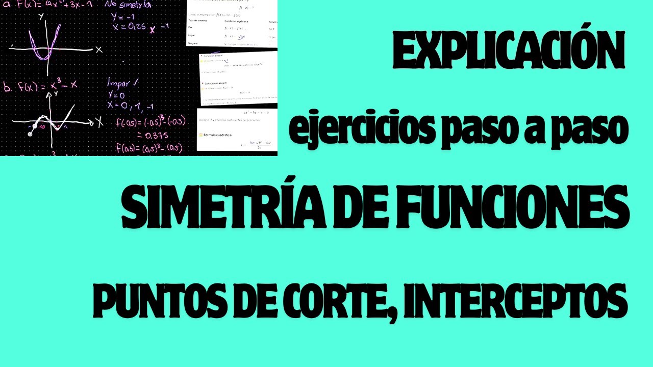 ✏️ Cómo saber si una función es par o impar y cómo hallar sus puntos de corte paso a paso | MatCool