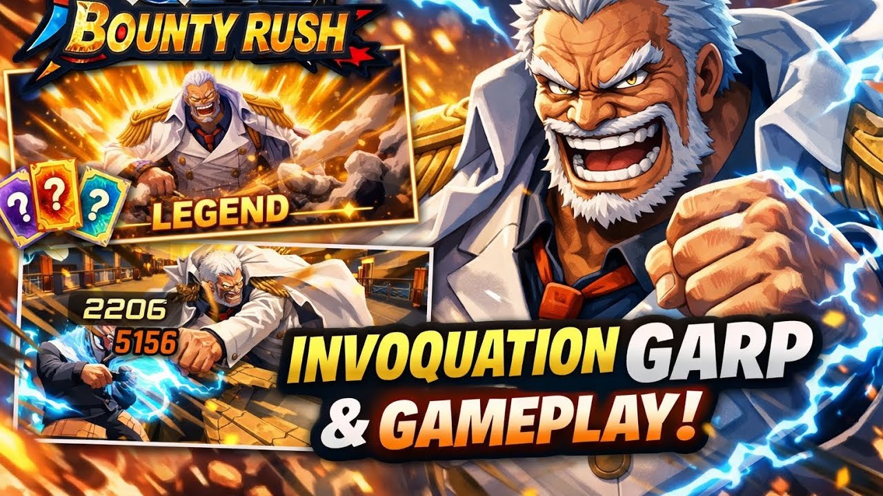 Invocation Garp + Gameplay | One Piece Bounty Rush