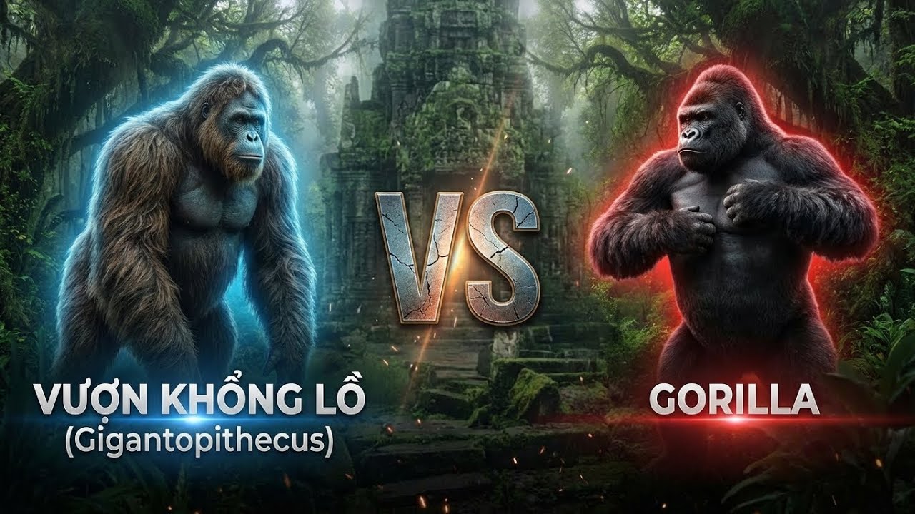 Vượn Khổng Lồ 3m vs Gorilla: Chiều cao áp đảo hay Cơ bắp cuồn cuộn? | PRIMAL VS