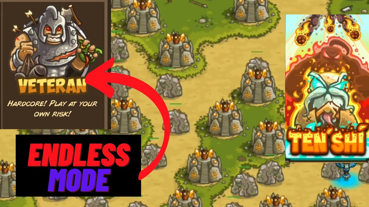 Kingdom Rush: Sorcerer Towers Max lvl против бесконечных волн врагов