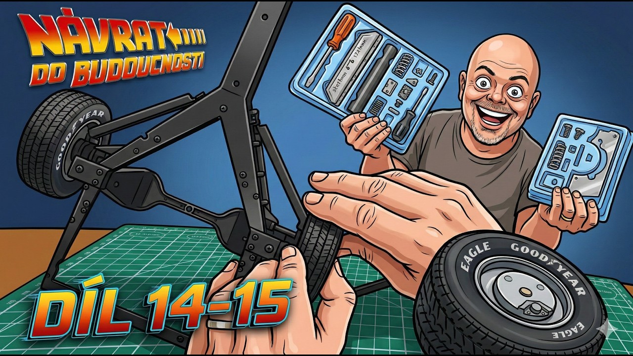 Konečně na v&scaron;ech čtyřech! 🏎️ Prav&aacute; zadn&iacute; n&aacute;prava a kolo | DeLorean (D&iacute;ly 14+15)