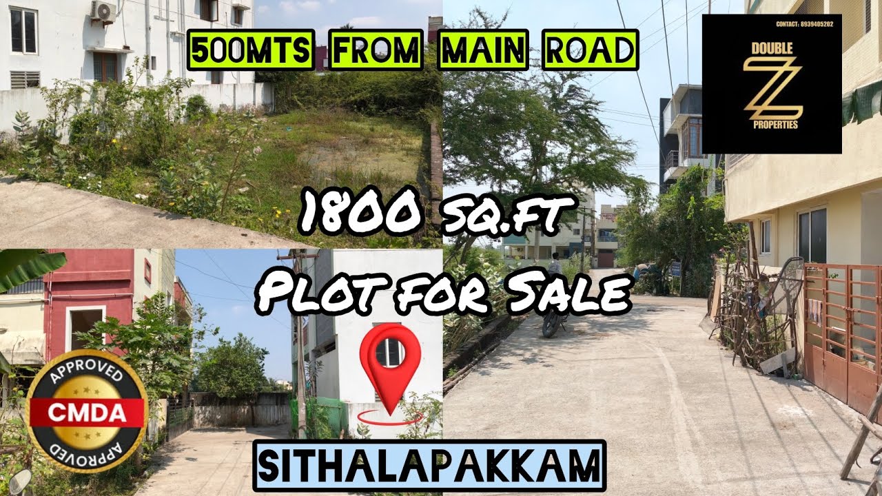 🏡 1800 Sq.Ft (30x60) Plot for Sale in Sithalapakkam – West Facing| Prime Location! #plotforsale#cmda
