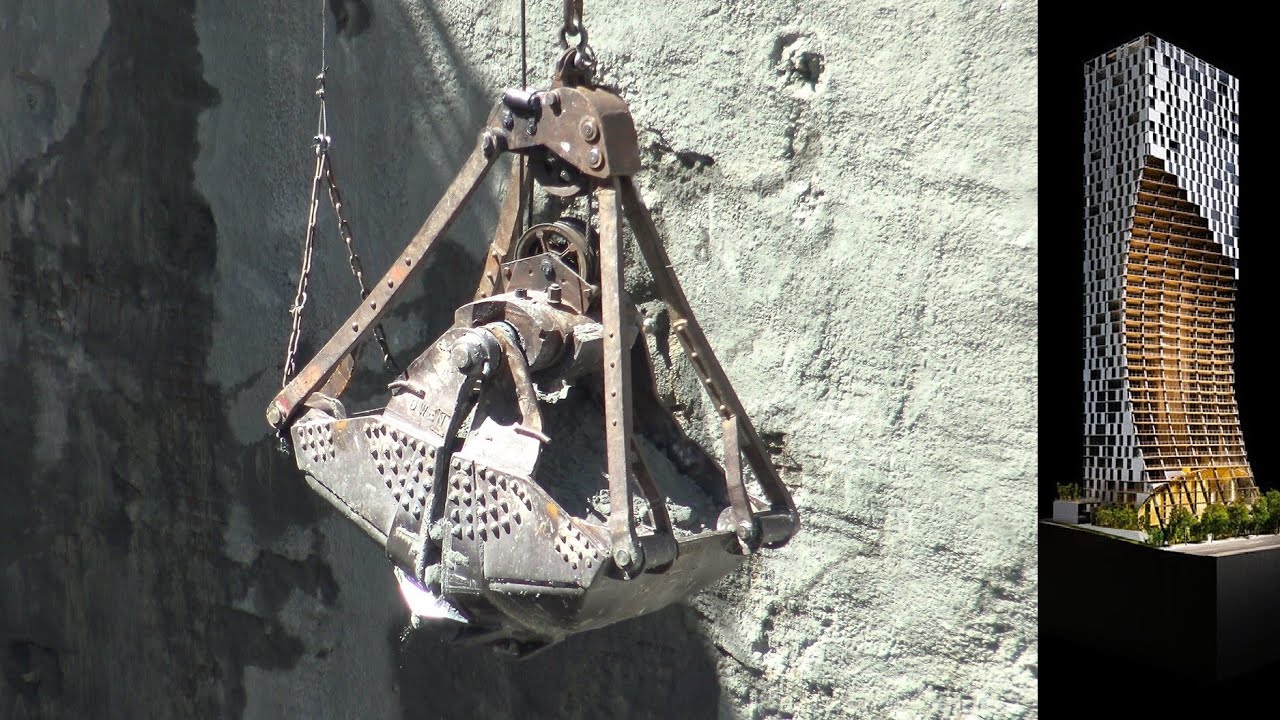 Clam Shell Bucket Excavation at Alberni by Kengo Kuma