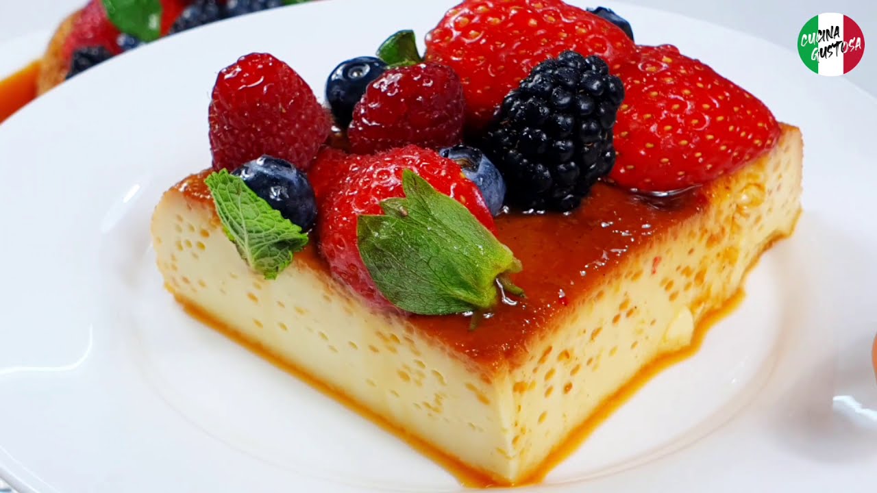 Creme Caramel con Frutta - Frutti rossi - Fatto in Casa - Ricetta Facile