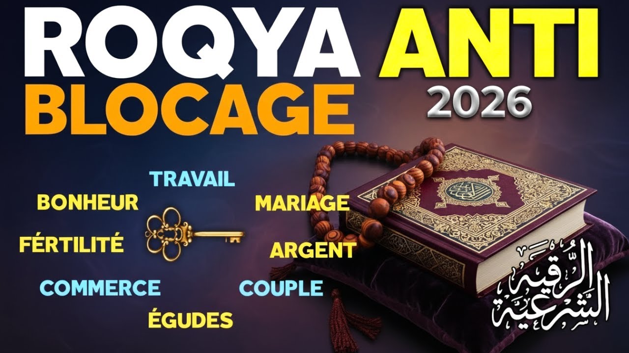 ROQYA ANTI BLOCAGE 2026 – TRAVAIL, MARIAGE, ARGENT, COUPLE, ÉTUDES, COMMERCE – NETTOYAGE SORCELLERIE