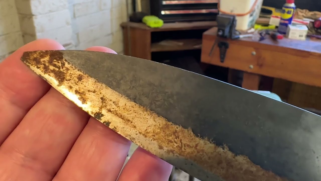 Rusty Japanese Knife Restoration [Tormek T8 Knife Sharpening + BESS Sharpness Test]